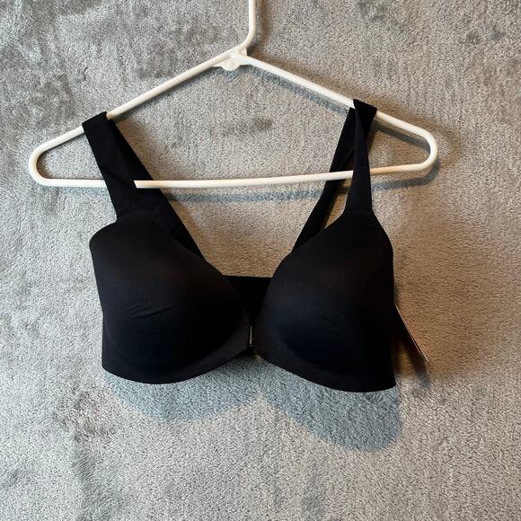 SPANX smooth Brallelujah Lightly Lined Wireless‎ Bra Black Size 32D New - Picture 1 of 6